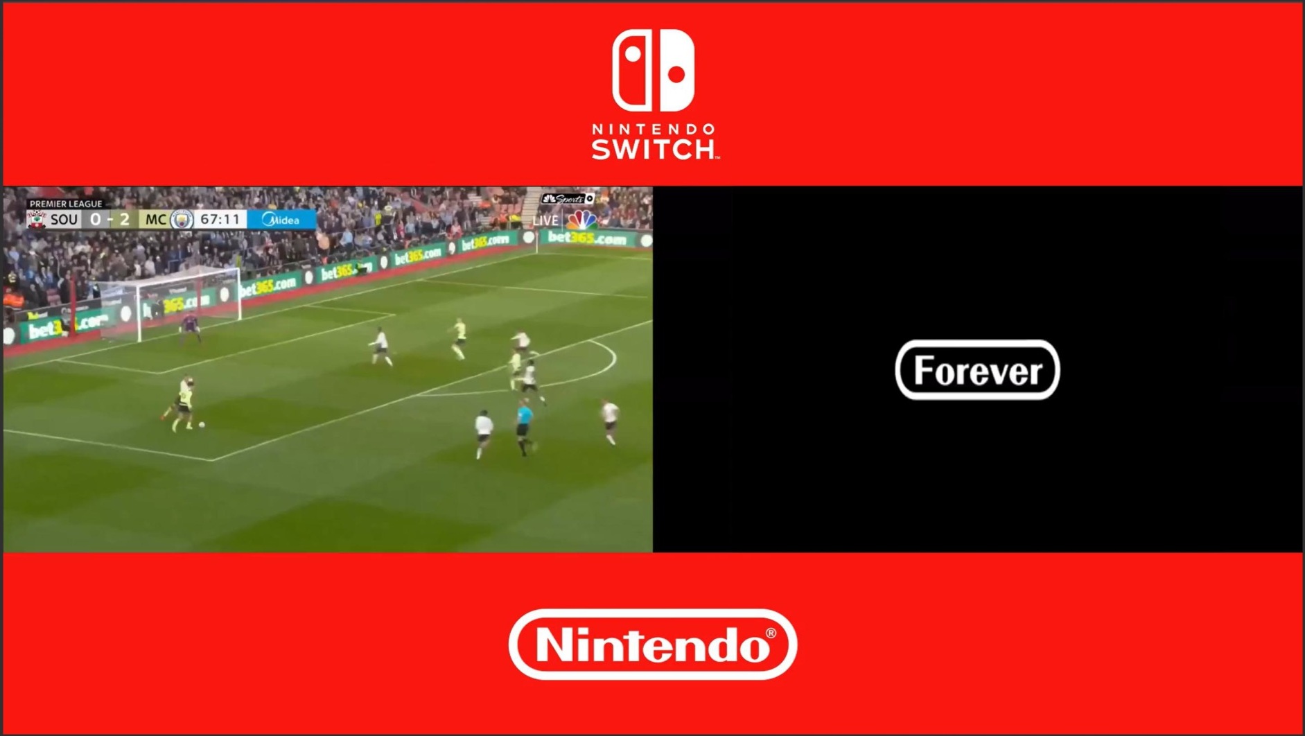Picture-in-Picture Nintendo Switch ad during live broadcast
